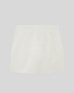 Everyday Drawstring Skirt in Oat Gray back view showcasing the clean A-line silhouette