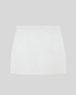 Everyday Drawstring Skirt in White back view showcasing the clean A-line silhouette