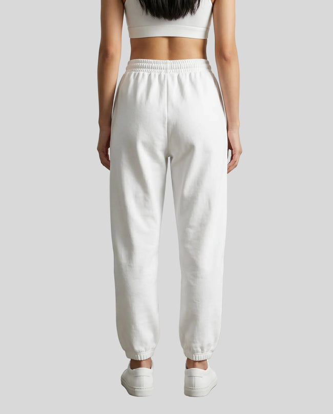 Model wearing Everyday Jogger Pants in White back view
