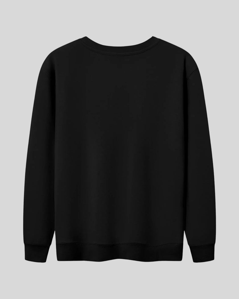 Everyday Oversized Sweatshirt in Black with drop shoulders back view
