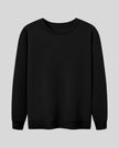 Everyday Oversized Sweatshirt in Black with crew neckline and relaxed fit front view