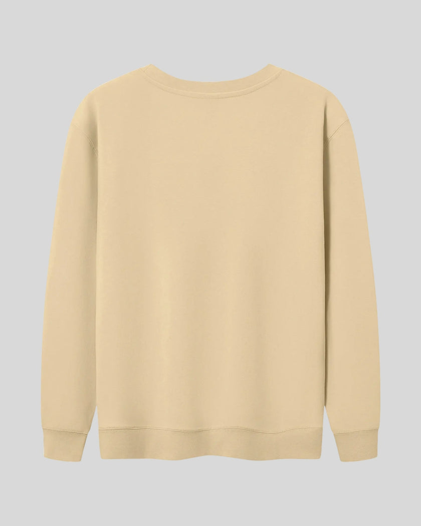 Everyday Oversized Sweatshirt in Khaki with drop shoulders back view