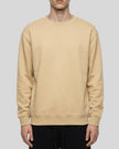 Upper body front view of man wearing Everyday Oversized Sweatshirt in Khaki