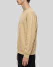 Upper body side view of man wearing Everyday Oversized Sweatshirt in Khaki