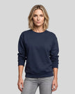 Upper body front view of woman wearing Everyday Oversized Sweatshirt in Navy Blue