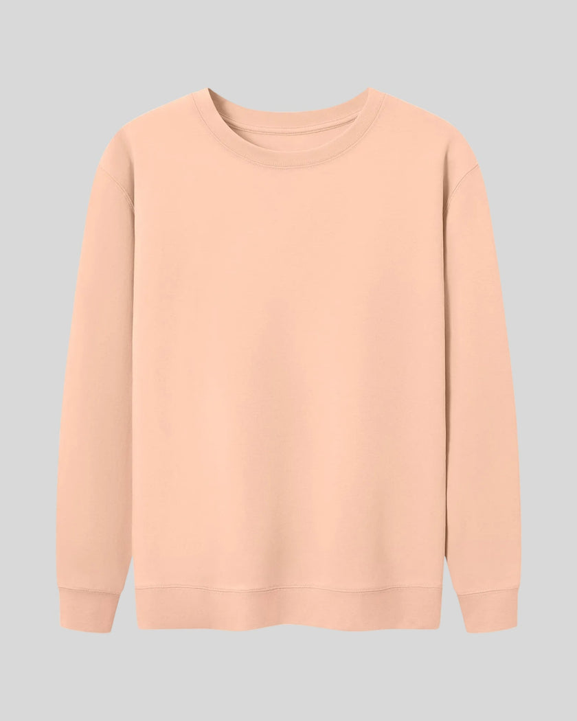 Everyday Oversized Sweatshirt in Pink with crew neckline and relaxed fit front view