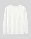 Everyday Oversized Sweatshirt in White with drop shoulders back view