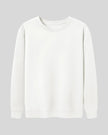Everyday Oversized Sweatshirt in White with crew neckline and relaxed fit front view