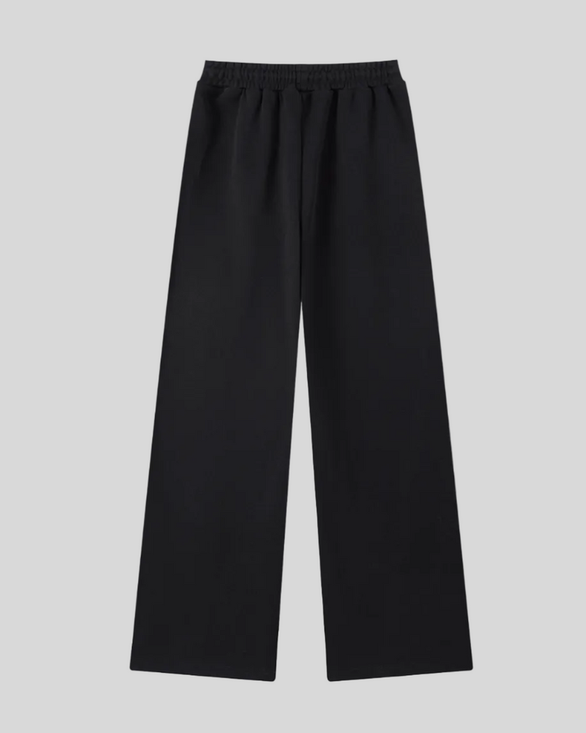 Everyday Straight Leg Sweatpants in Black back view showcasing the relaxed straight-leg fit