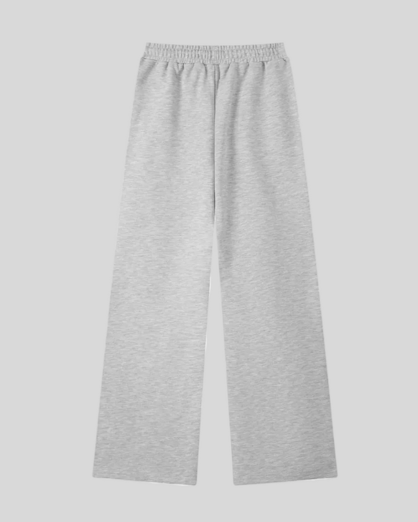 Everyday Straight Leg Sweatpants in Flower Gray back view showcasing the relaxed straight-leg fit