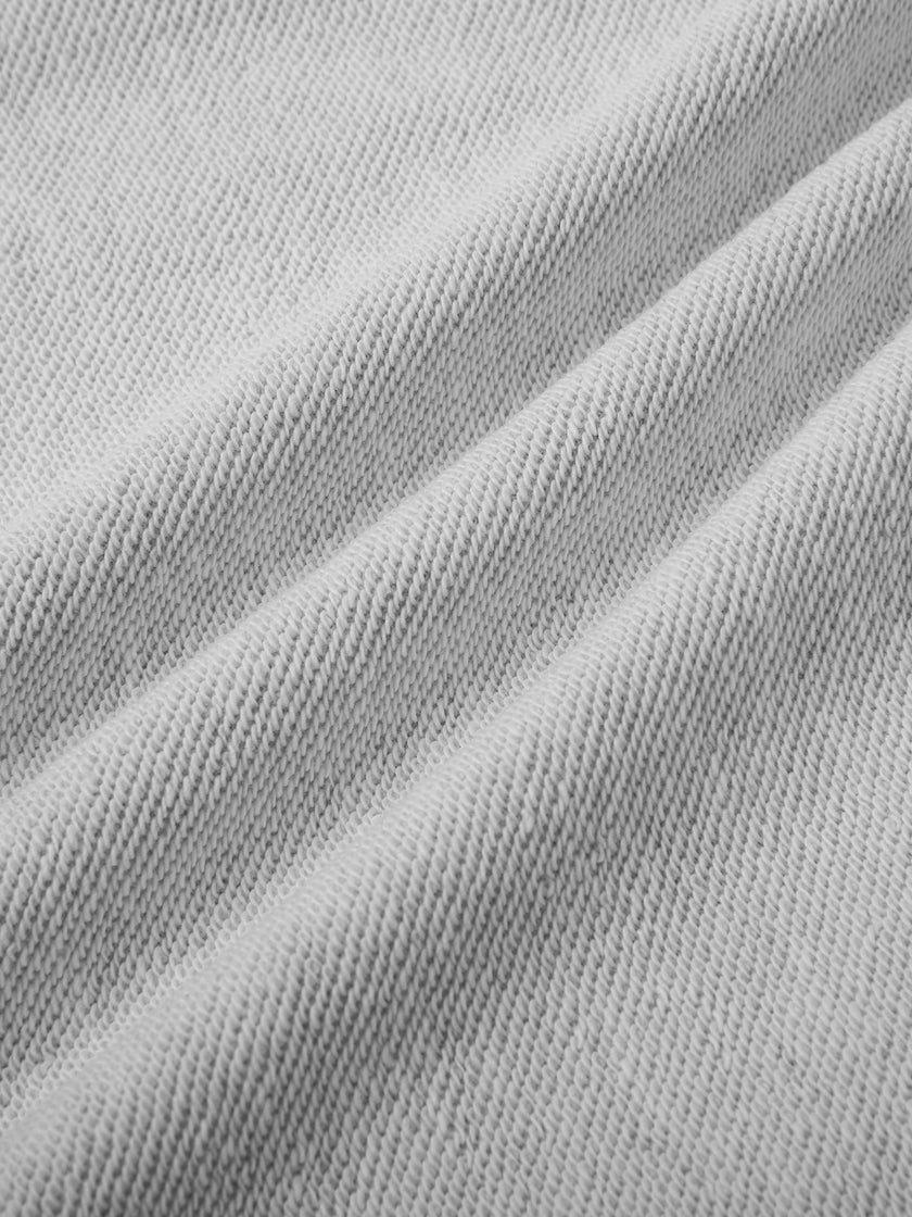 Close-up of the soft cotton-blend fabric on the Everyday Straight Leg Sweatpants in Flower Gray