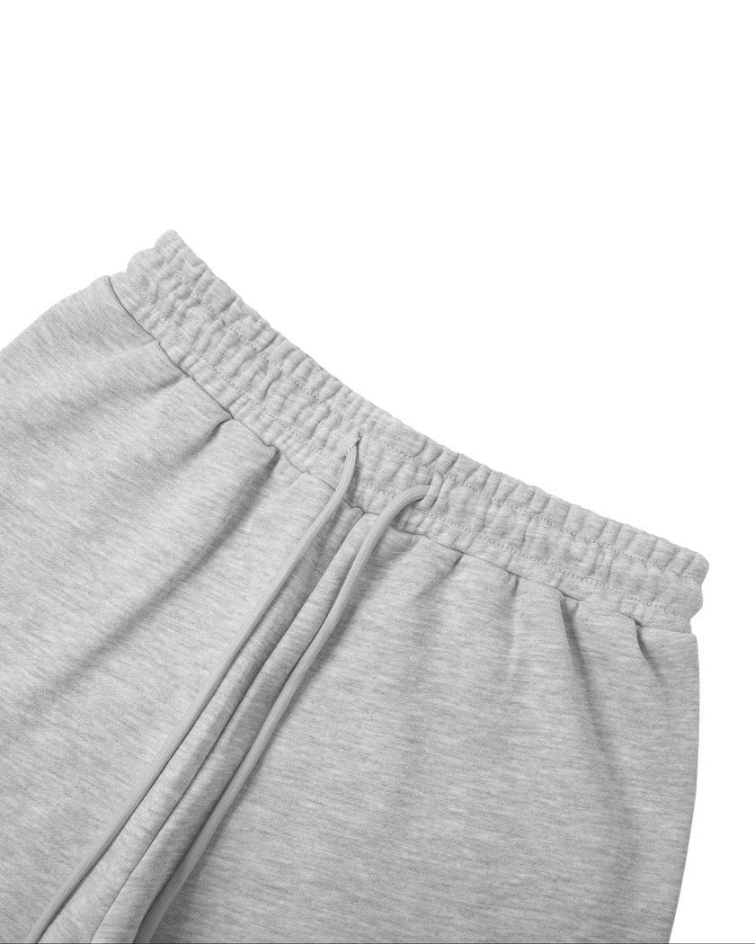 Close-up of the elastic waistband and adjustable drawstring on the Everyday Straight Leg Sweatpants in Flower Gray
