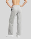 Back view of a model wearing the Everyday Straight Leg Sweatpants in Flower Gray