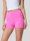 Easy mobility of FlexRise High-Waist Short Legging in Fuchsia Pink - Athlesi