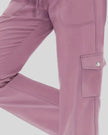 Side mid-leg cargo pocket detail on FlowCargo Relaxed Active Pants in Dusty Pink