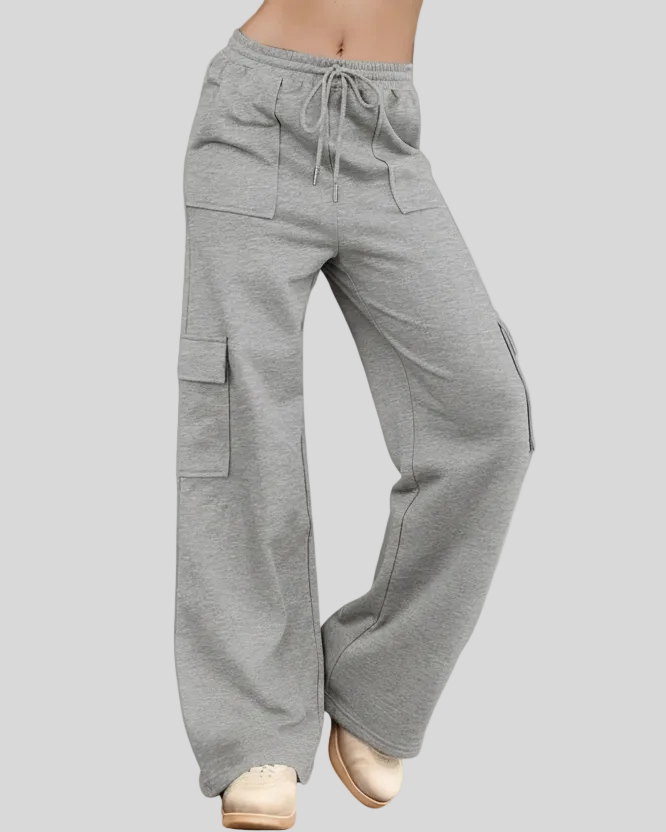 Gray flowease hybrid active pant on a gray background