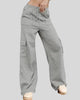FlowEase Hybrid Active Pant in gray, front view with relaxed straight-leg fit