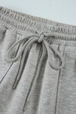FlowEase Hybrid Active Pant gray drawstring waistband closeup