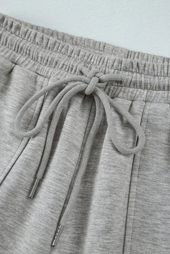 FlowEase Hybrid Active Pant gray drawstring waistband closeup