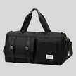 FlowHold Carry Bag in black with structured design and front utility pockets