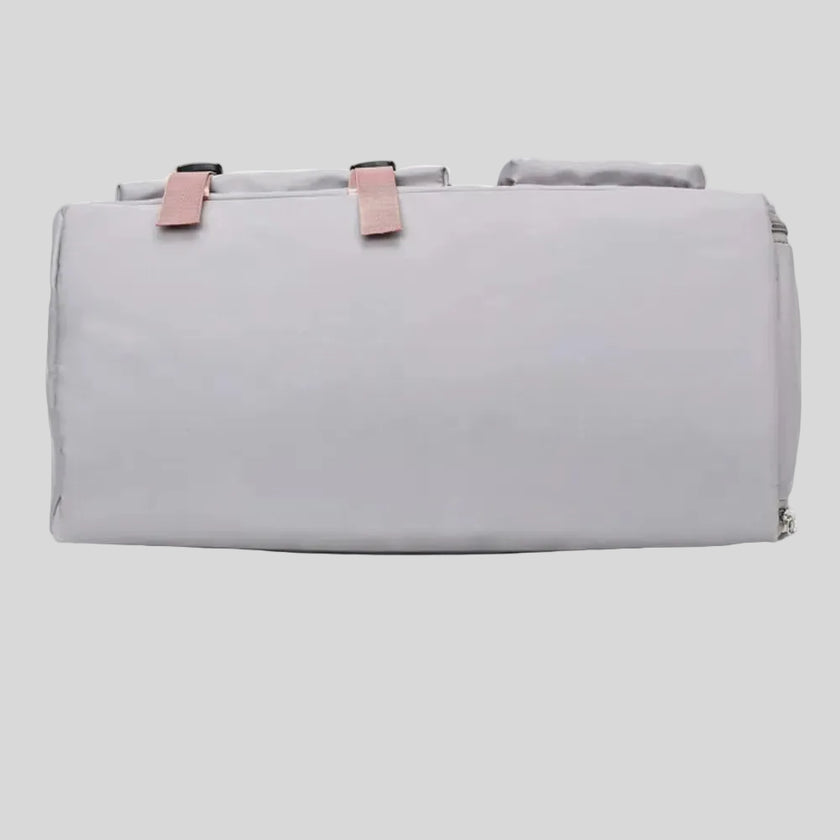 Bottom back view of FlowHold Carry Bag showing structure and durability