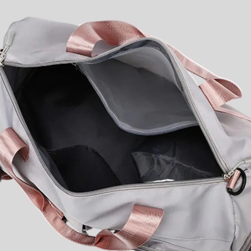 Interior view of FlowHold Carry Bag showing spacious storage capacity