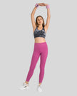 Athlesi FlowLine Core legging in cerise, front view