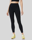 FlowLine Core Legging in black with seamless high-waist fit, front view