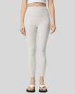 FlowLine Core Legging in white with seamless high-waist fit, front view