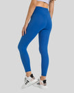 Back view of Athlesi FlowLine Core legging in peacock blue