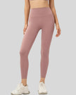 FlowLine Core Legging in dusty pink with smooth finish, front view