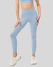 FlowLine Core Legging in light blue with smooth finish, front view
