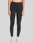 High-rise waistband of FlowLine Hold Legging in Black - Athlesi