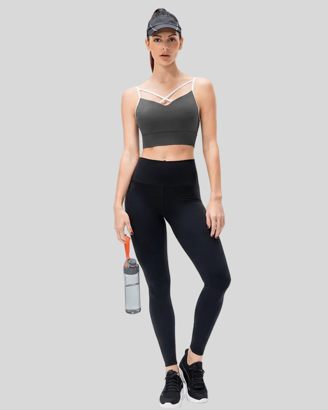 Full body front view of FlowLine Hold Legging in black