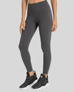 Smoothing fit of FlowLine Hold Legging in Dark Gray- Athlesi