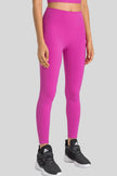 Body-hugging silhouette of FlowLine Hold Legging in Hot Pink - Athlesi