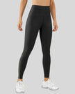 AeroFlow mesh legging in black shown from front angle