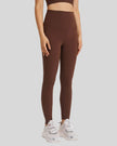 Front view of FlowLine Hold Soft Legging in coffee with smooth high-waist fit