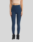 Full front view of FlowLine Hold Soft Legging in navy with smooth high-waist fit