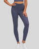 Front view of FlowLine Hold Soft Legging in steel with smooth high-waist fit