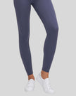 Closeup of ultra-soft fabric on FlowLine Hold Soft Legging in steel