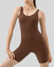 FormEase Sculpt Romper in brown, front view