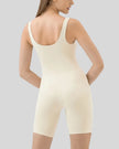 Back view of FormEase Sculpt Romper in tan