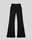 FormLine Flare Leggings in black, flatlay back view, high-waisted fit with flared leg