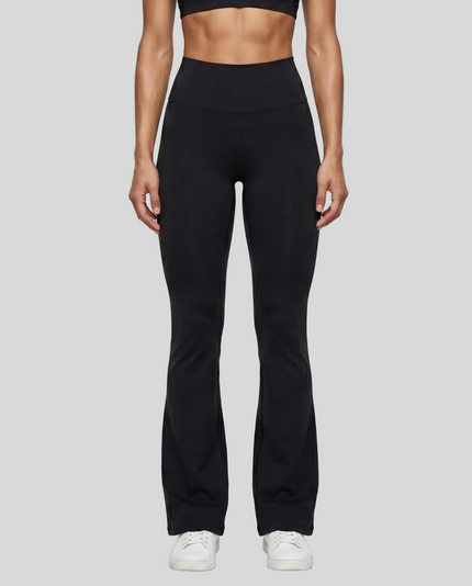 FormLine Flare Leggings front view styled on model, high-waisted flared silhouette