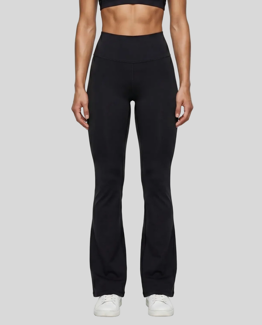 FormLine Flare Leggings front view styled on model, high-waisted flared silhouette