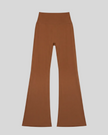 FormLine Flare Leggings in brown, flatlay front view, high-waisted flared silhouette