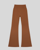 FormLine Flare Leggings in brown, flatlay front view, high-waisted flared silhouette