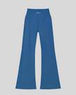 FormLine Flare Leggings in colorful blue, flatlay back view, high-waisted fit with flared leg