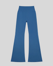 FormLine Flare Leggings in colorful blue, flatlay front view, high-waisted flared silhouette